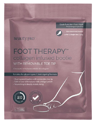 Foot Therapy Collagen Infused Bootie with removable toe 17 gr