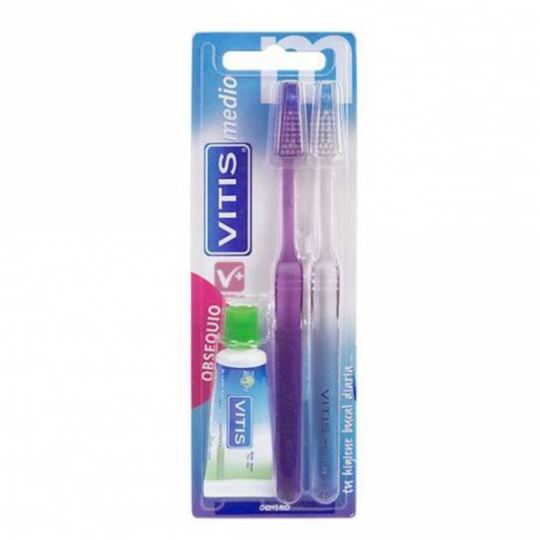 Vitis Medium adult toothbrush 2-pack
