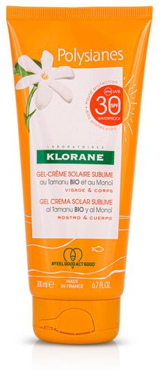 Klorane Polysianes Face and Body Cream Gel spf 30 200 ml