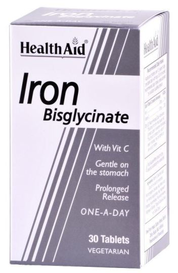 Iron Bisglycinate With Vit.C 90Comp. Health Aid Iron Bisglycinate With Vit.C 90Comp. Health Aid