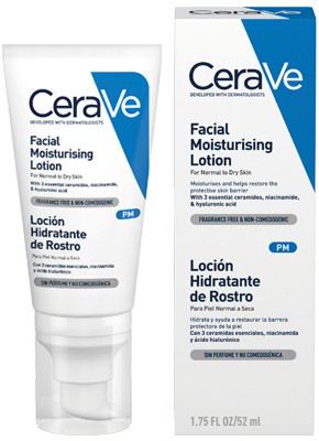 Cerave Loci&oacute;n hidratante facial para pieles normales a secas 52 ml